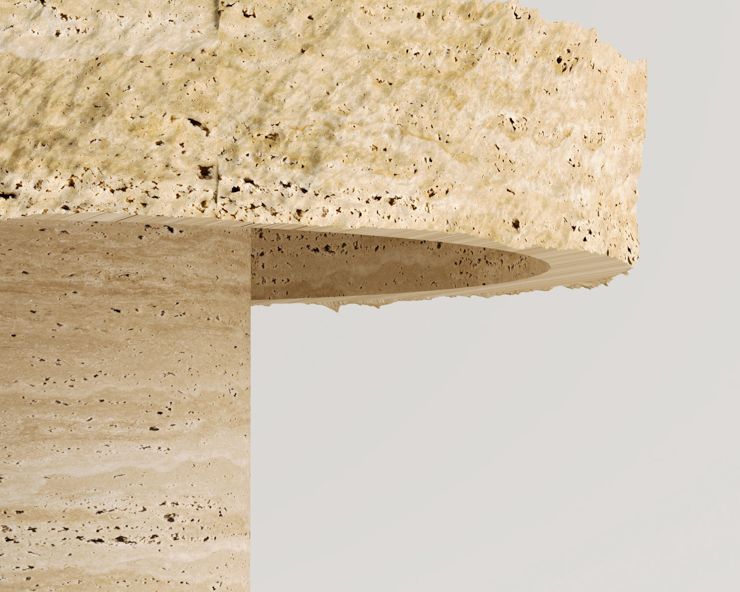 İrithel-Traverten Orta Sehpa