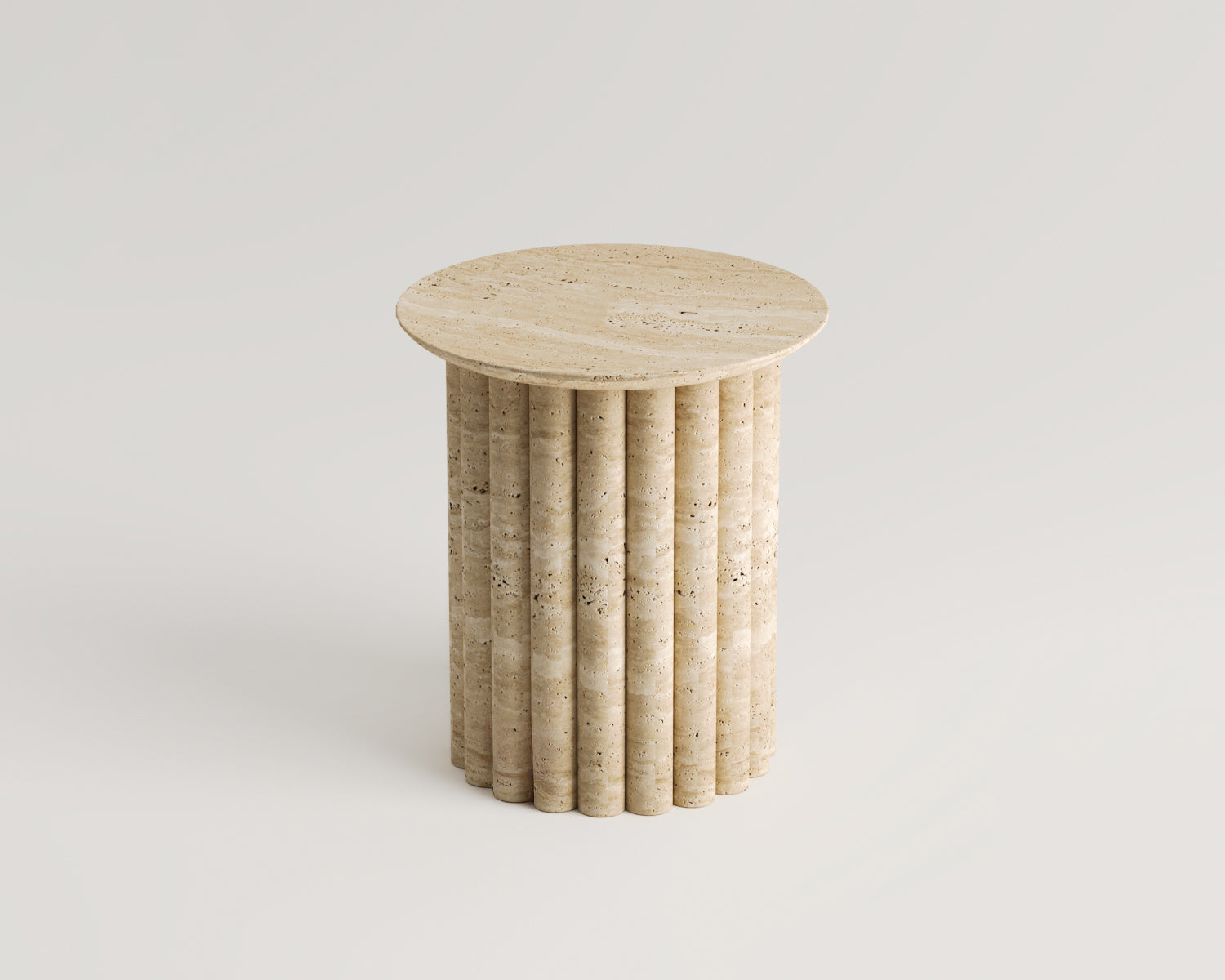 Luma - Traverten Yan Sehpa