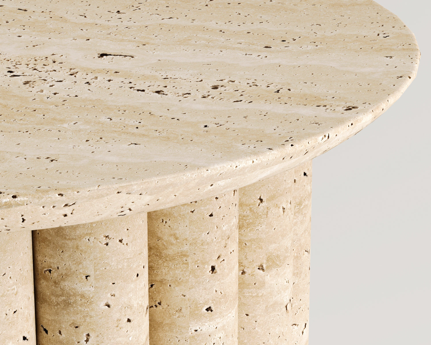 Luma - Traverten Yan Sehpa