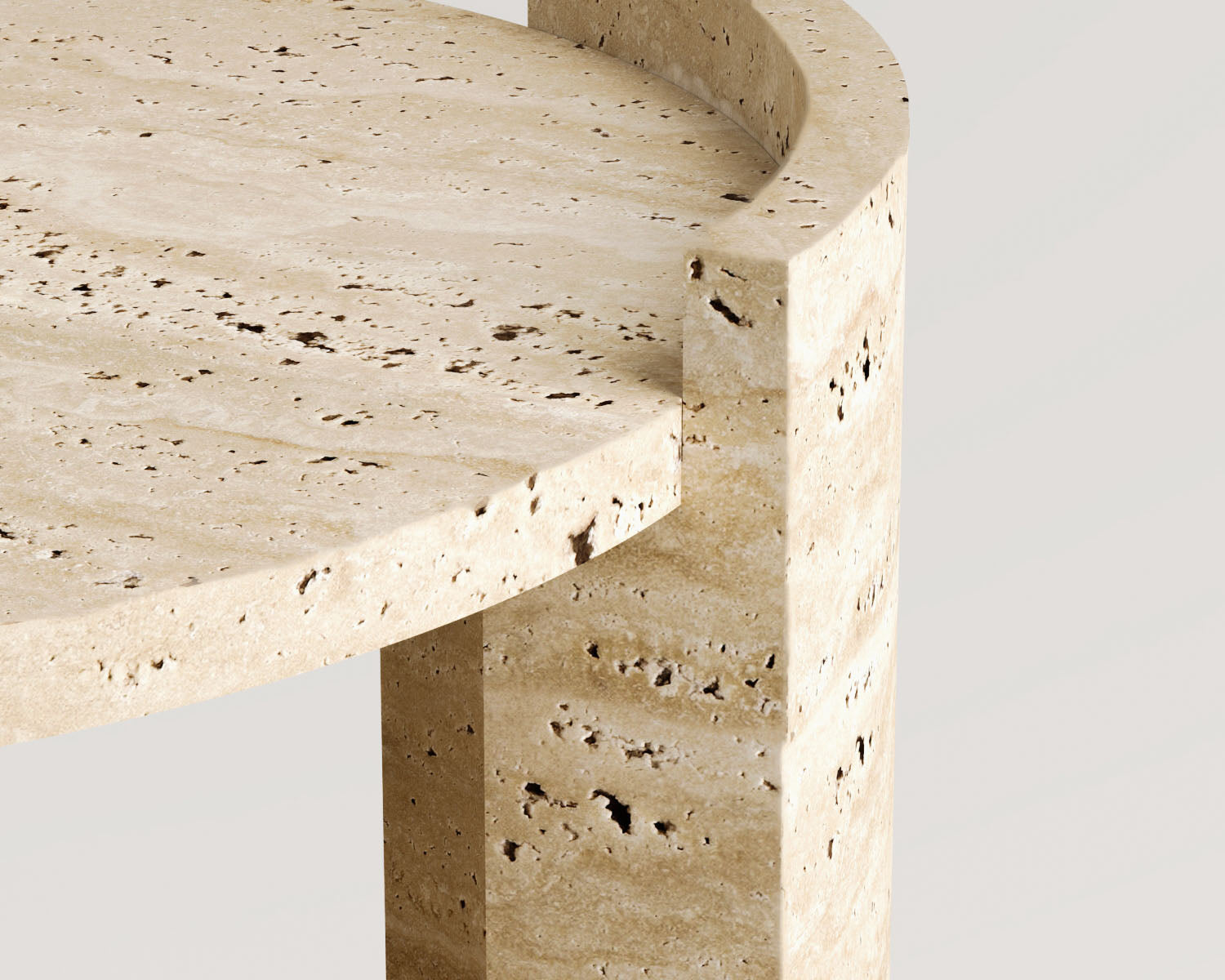 Aura-Traverten Yan Sehpa