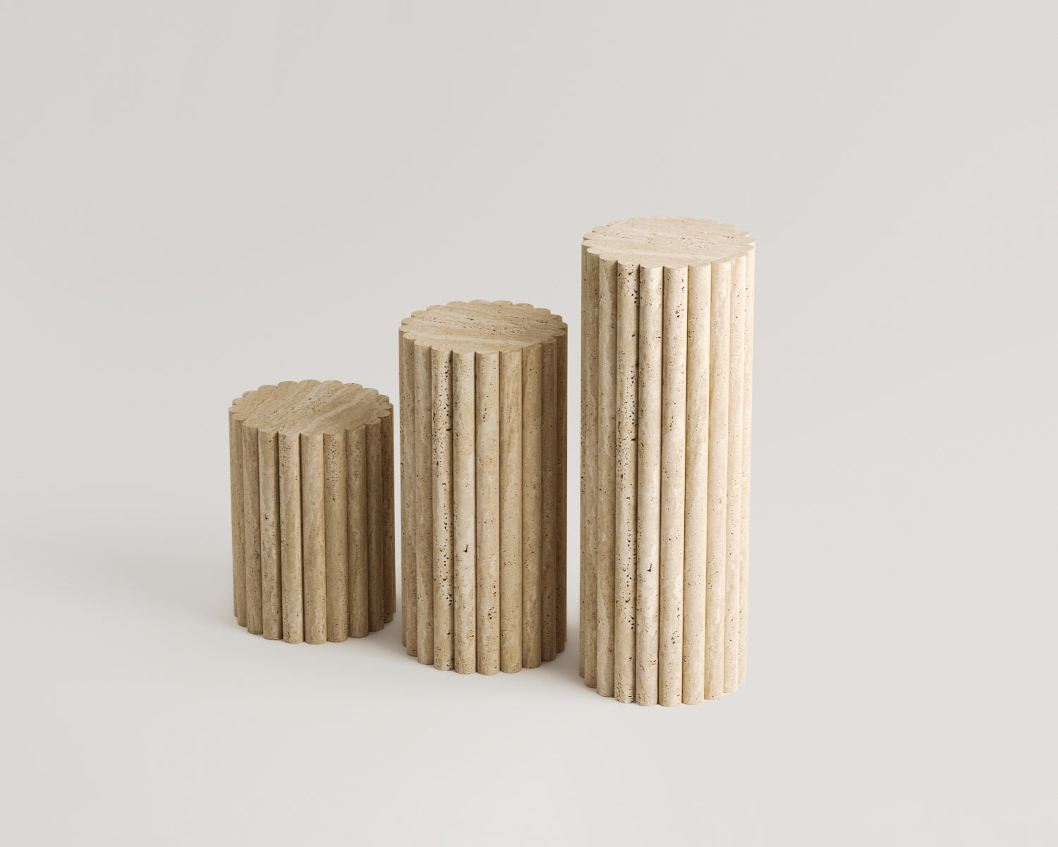 Delilah-Traverten Yan Sehpa