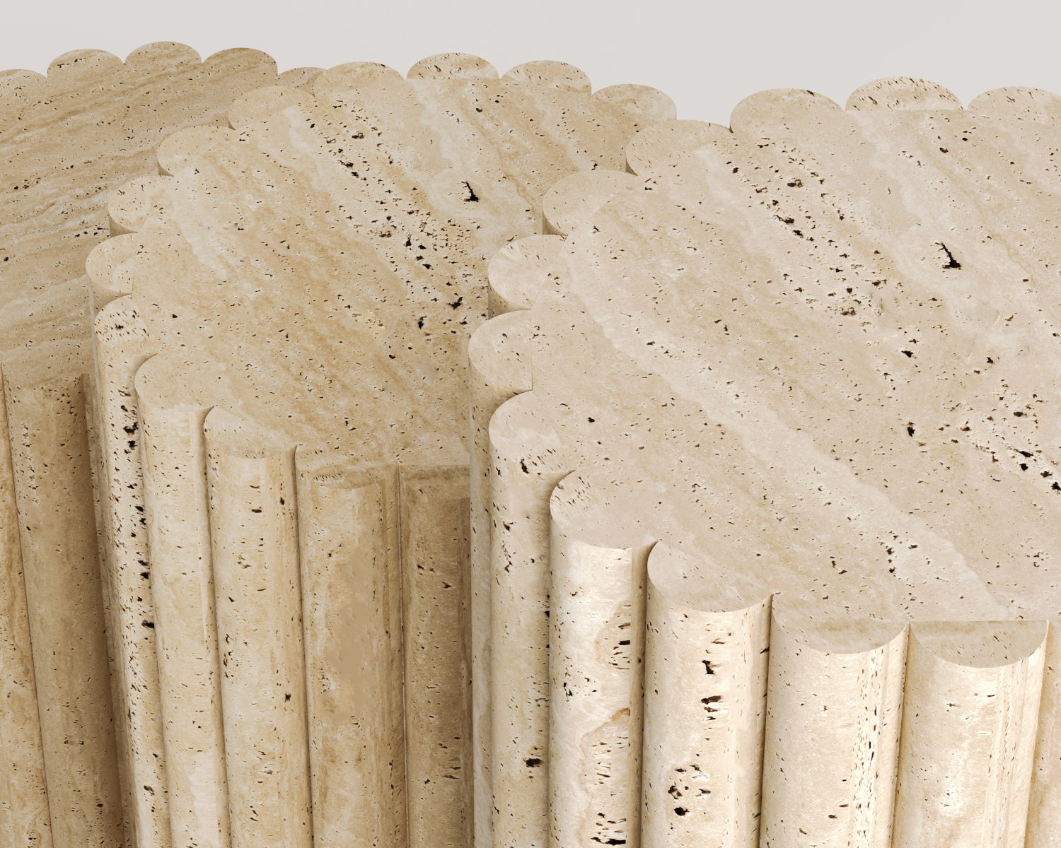 Delilah-Traverten Yan Sehpa