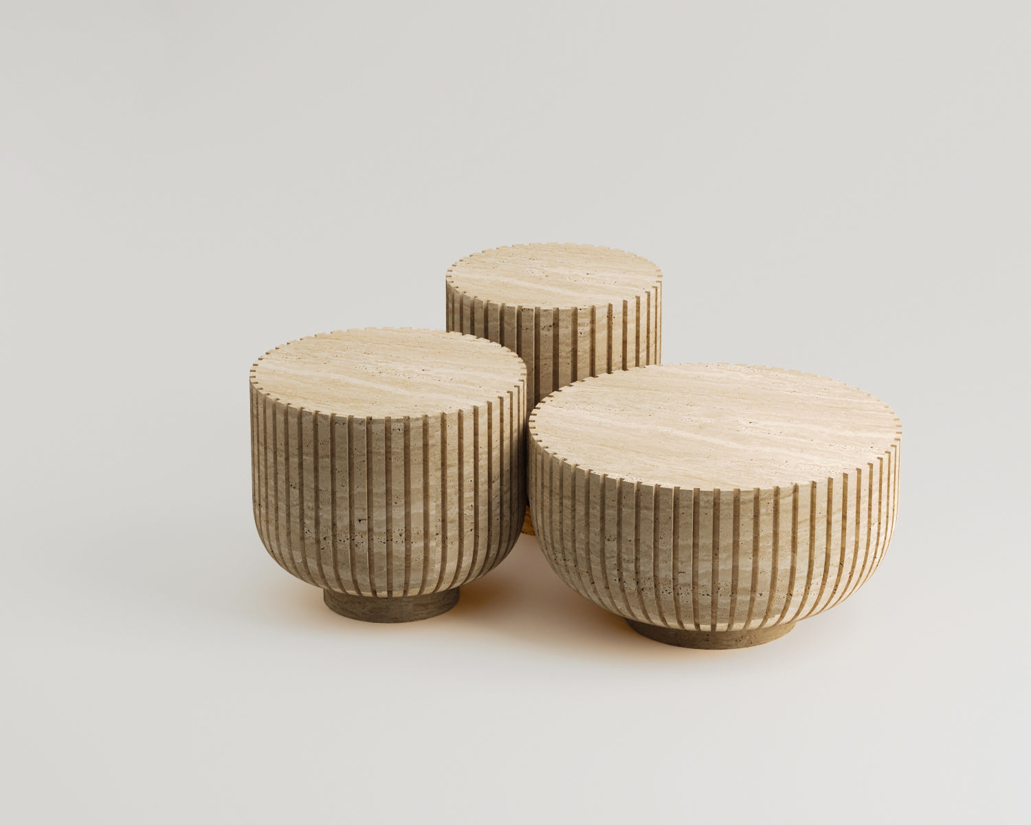 Holz-Traverten Orta Sehpa