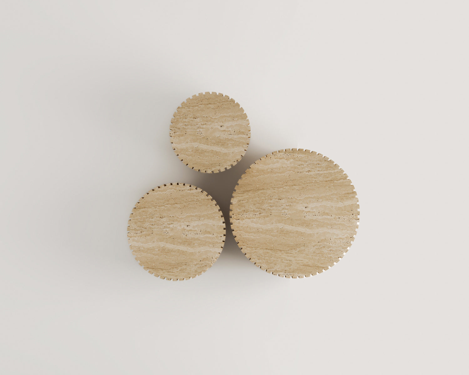 Holz-Traverten Orta Sehpa