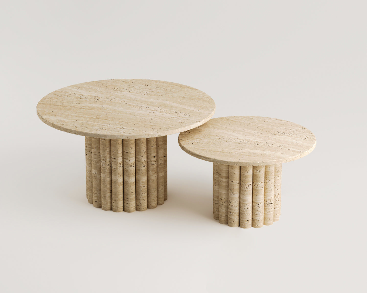 Ivory-Traverten Sehpa