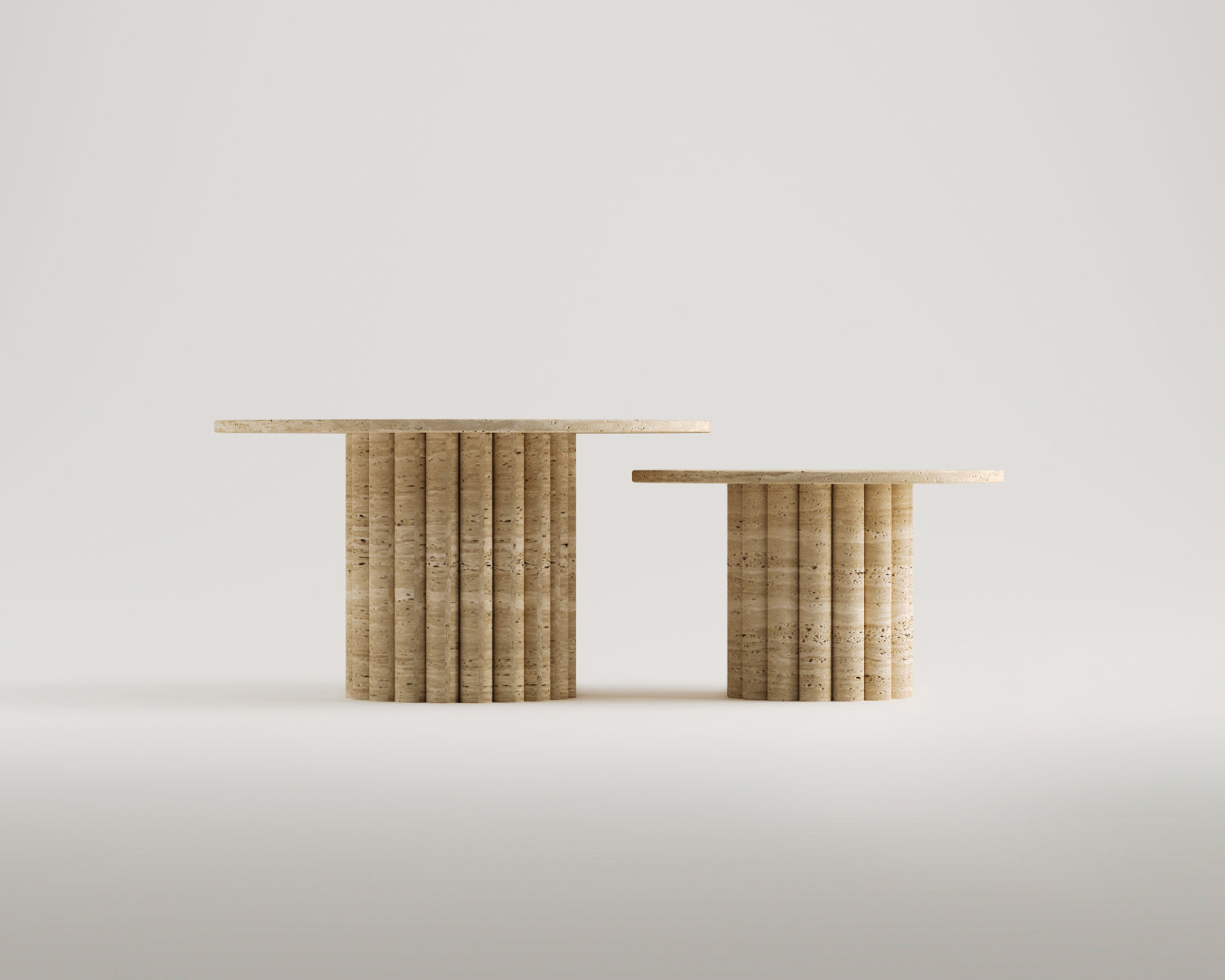 Ivory-Traverten Sehpa