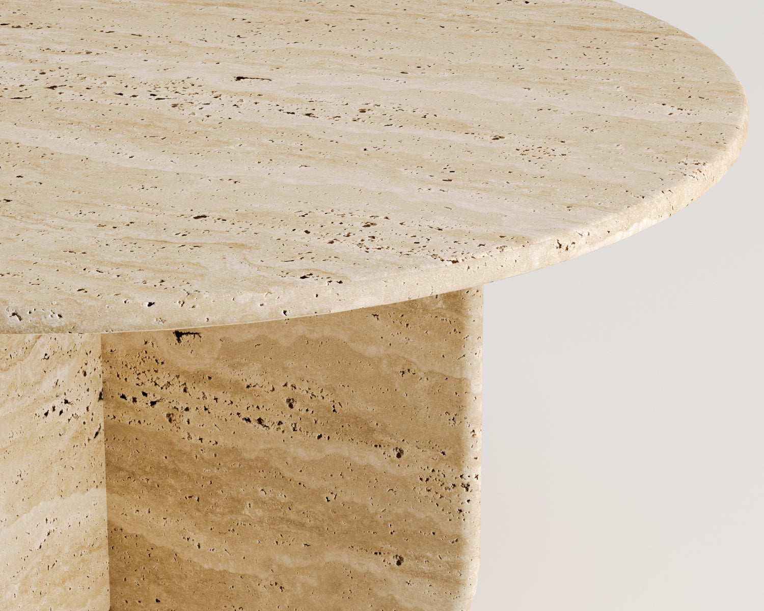 Leche - Traverten Orta Sehpa