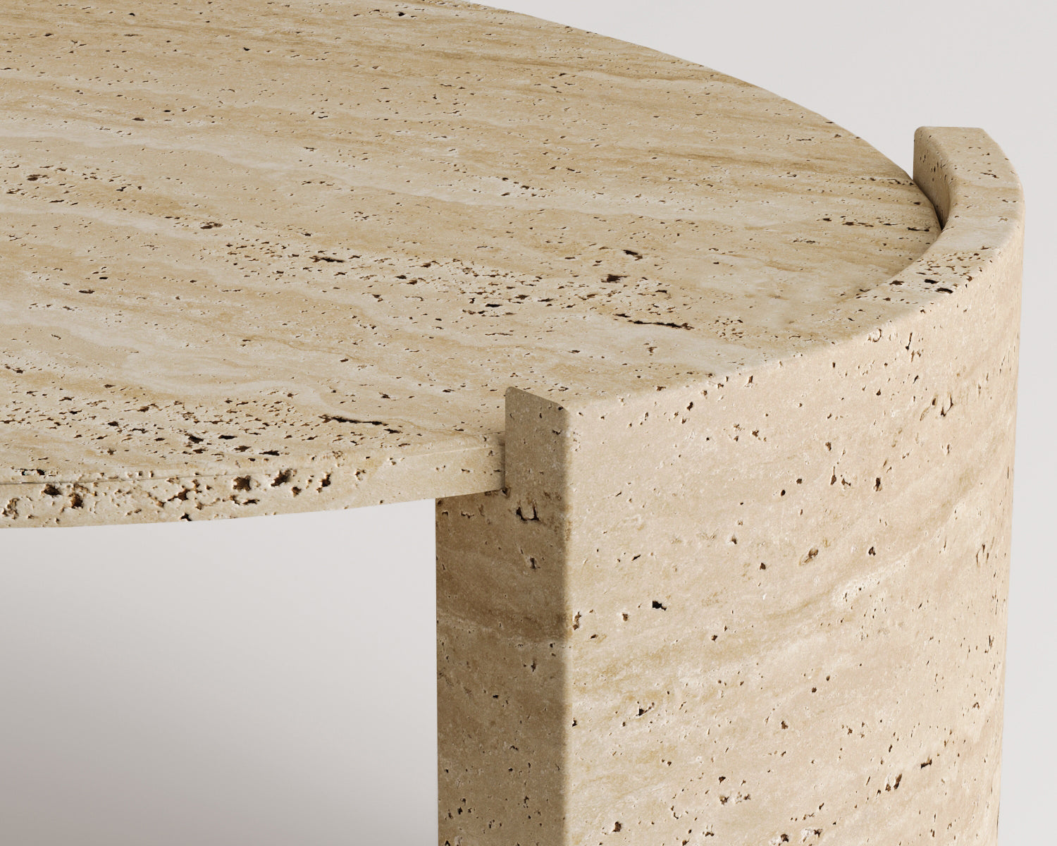 Rosa-Traverten Sehpa