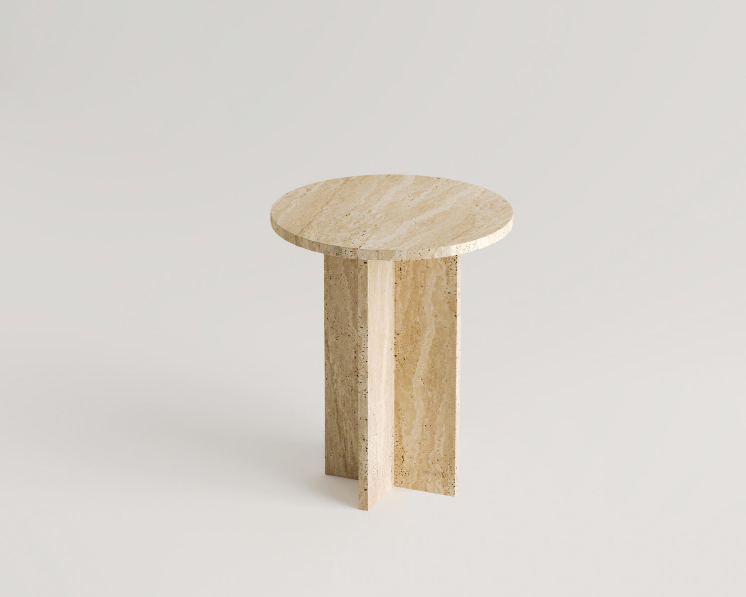 Side- Traverten Yan Sehpa