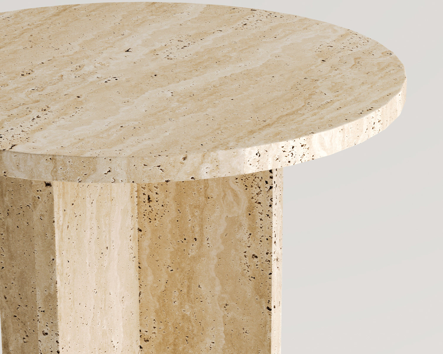 Side- Traverten Yan Sehpa