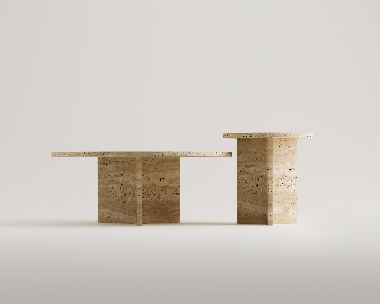 Tiger-Traverten Orta Sehpa