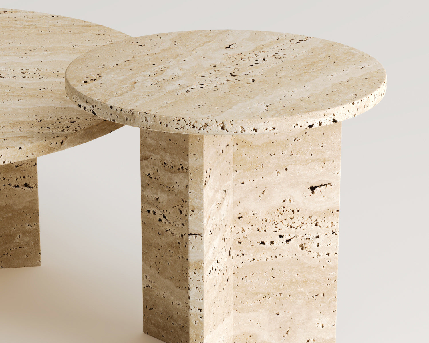 Tiger-Traverten Orta Sehpa