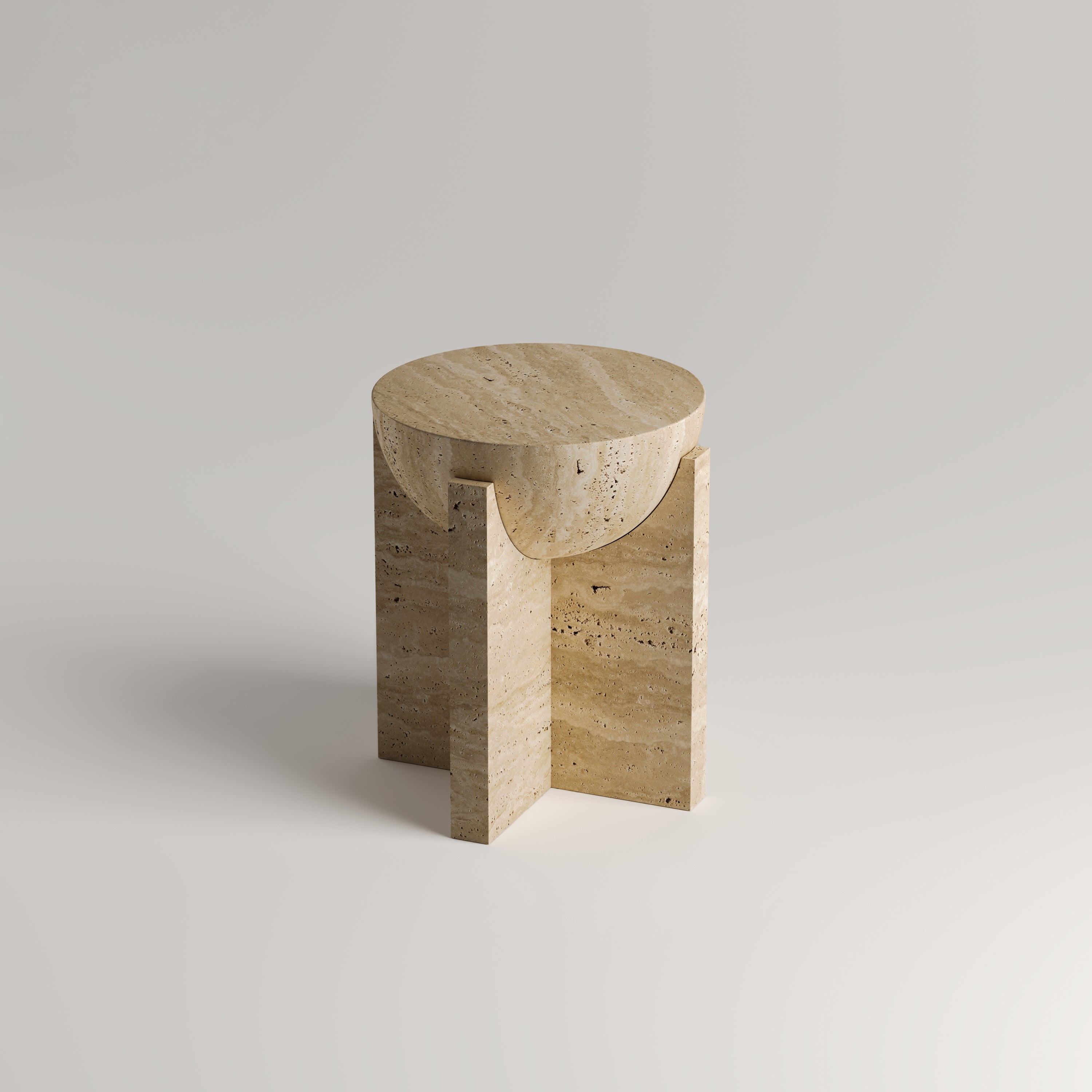 Vina - Traverten Yan Sehpa