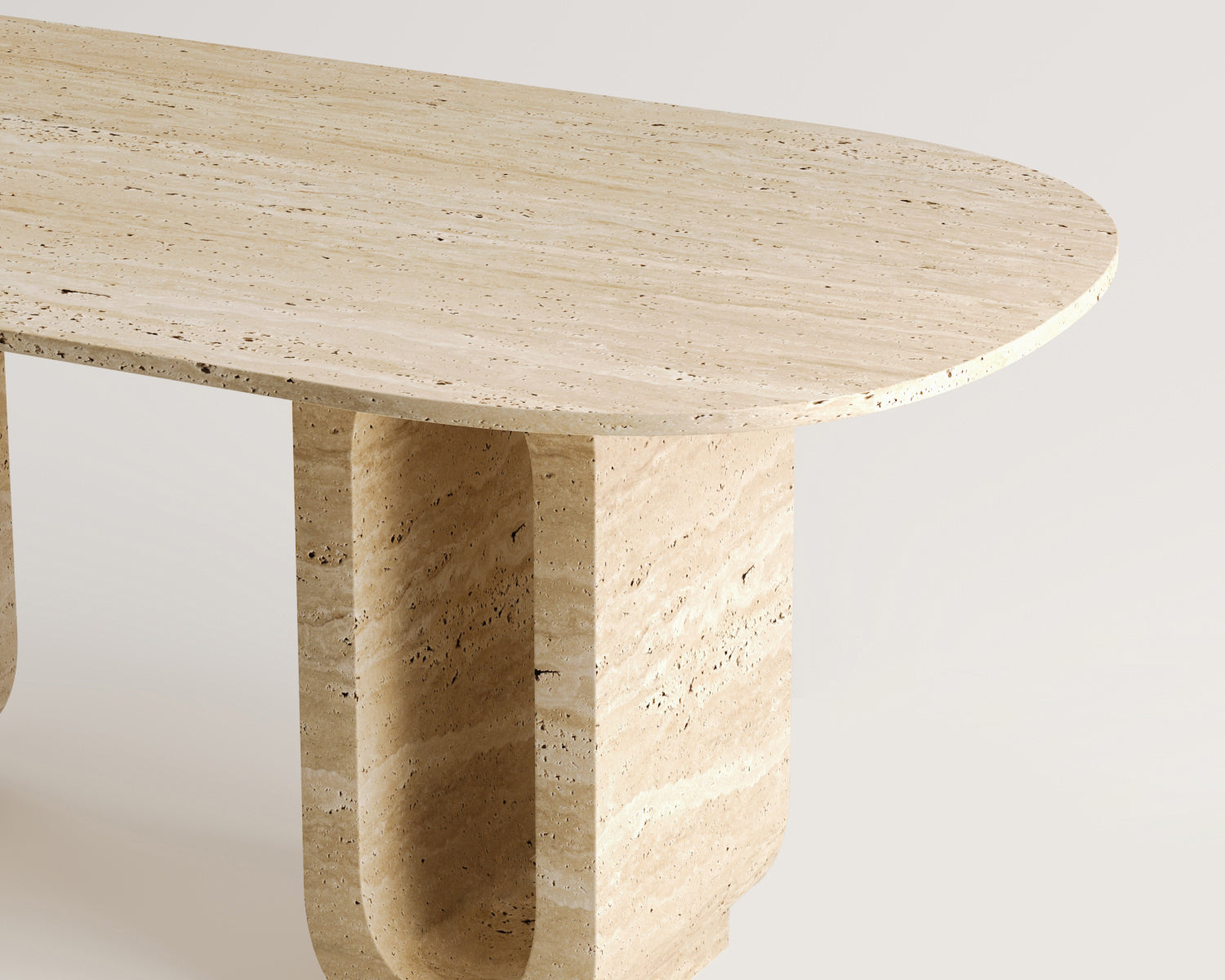 Deduce - Traverten Yemek Masası