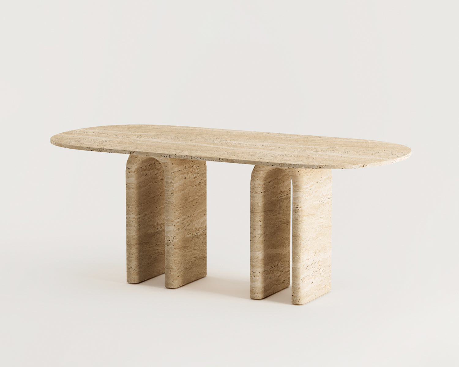 Harper - Traverten Yemek Masası