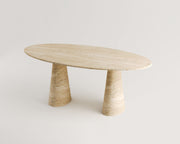 Cross-Traverten Yemek Masası