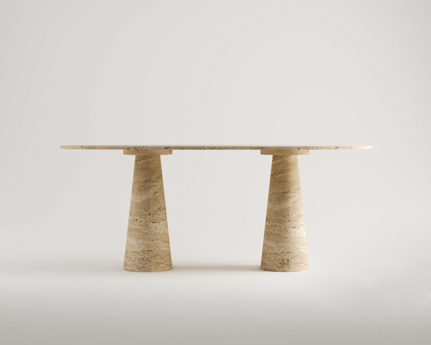 Cross-Traverten Yemek Masası