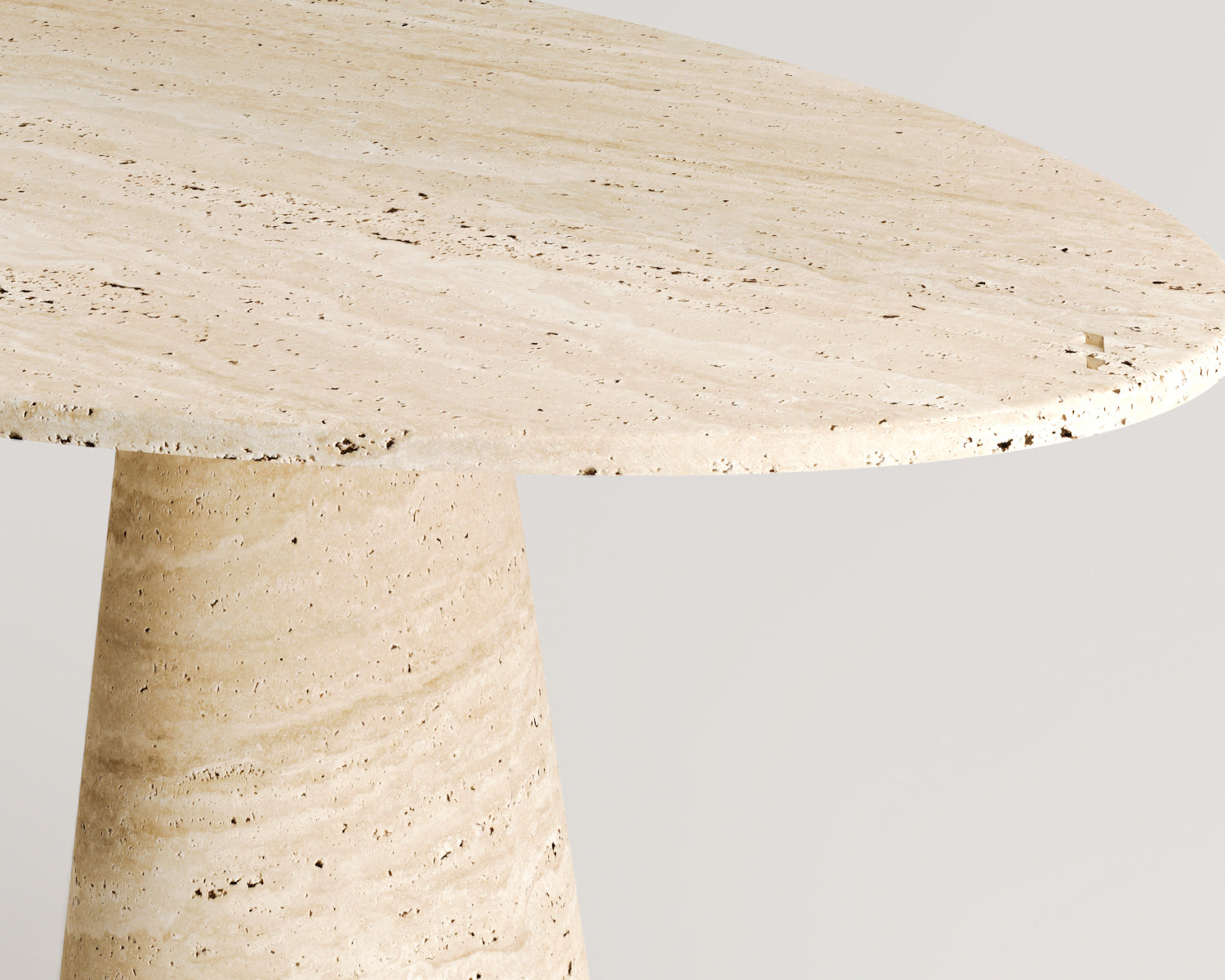 Cross-Traverten Yemek Masası