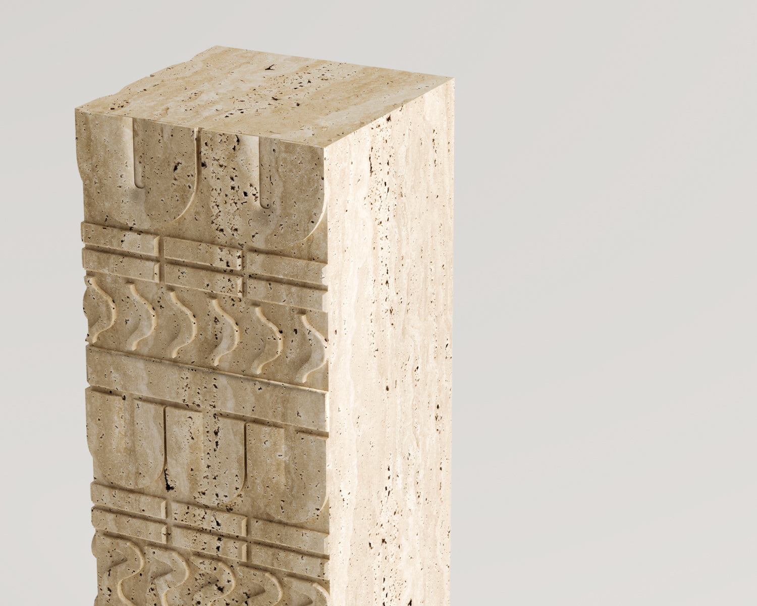 Basel-Traverten Yan Sehpa