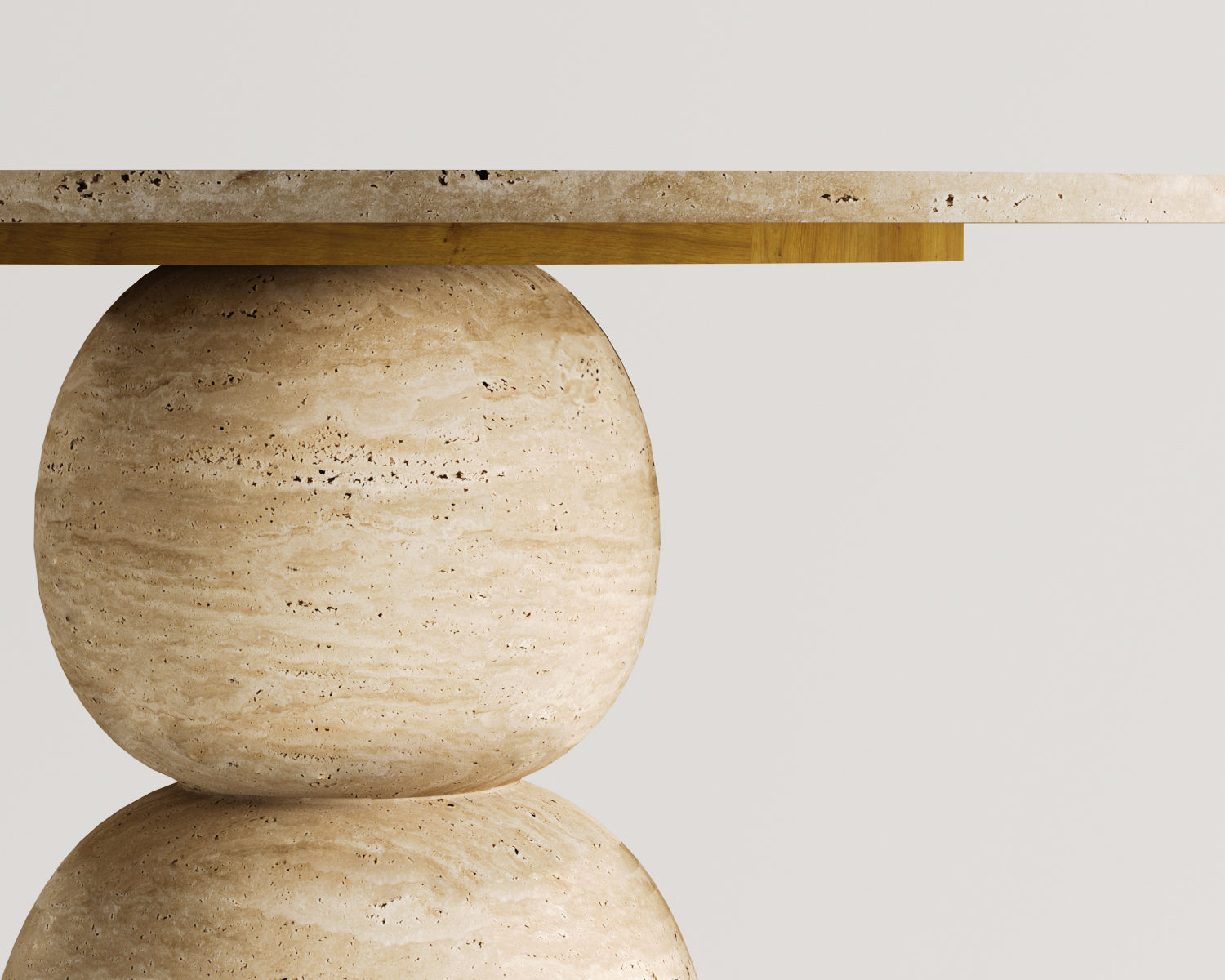 Belly-Traverten Yemek Masası