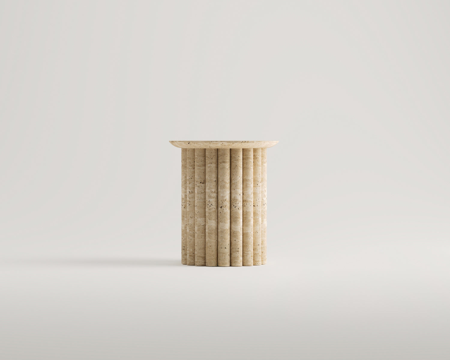 Luma - Traverten Yan Sehpa