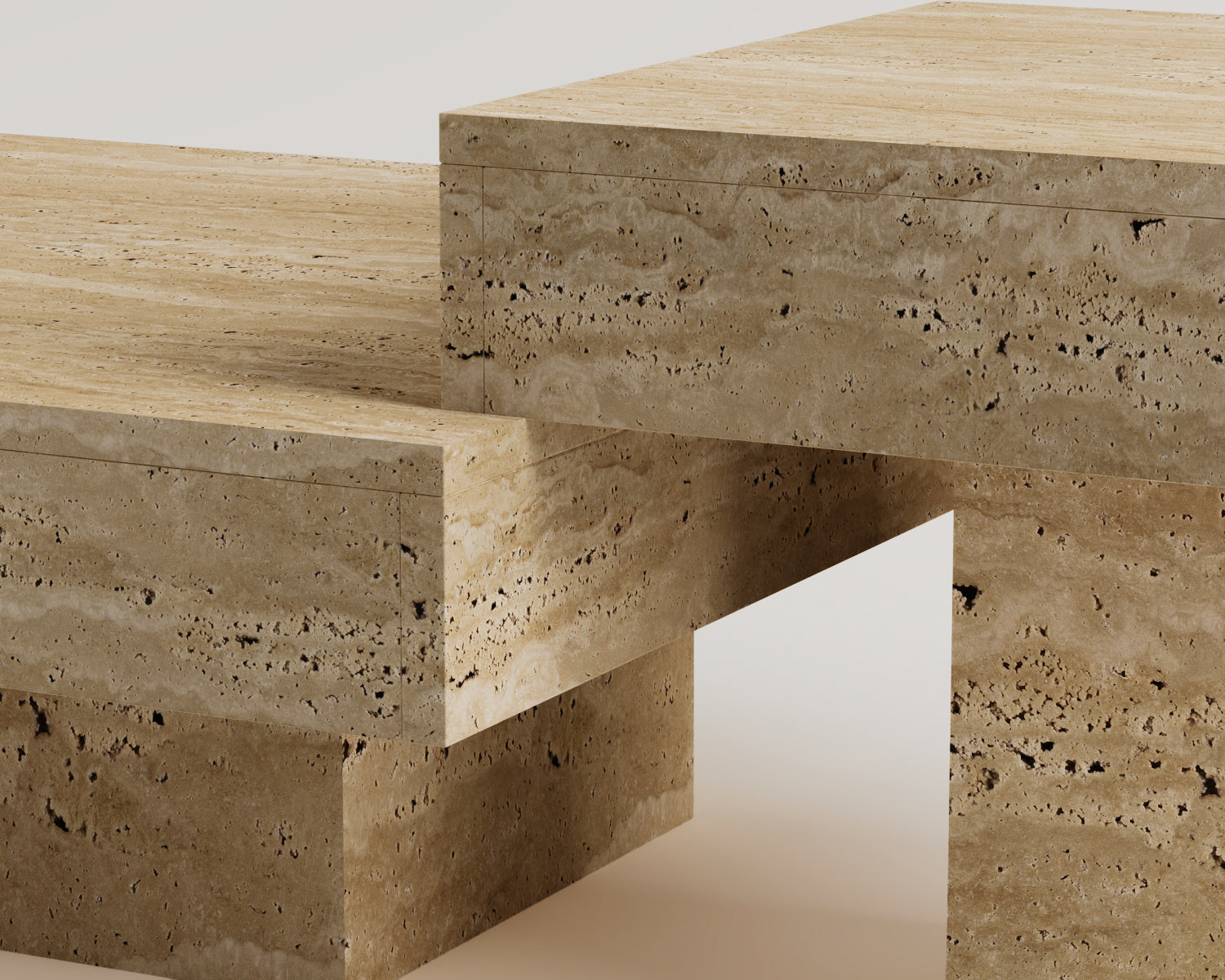 Mauro -Traverten Orta Sehpa