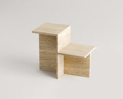 Alessi-Traverten Yan Sehpa