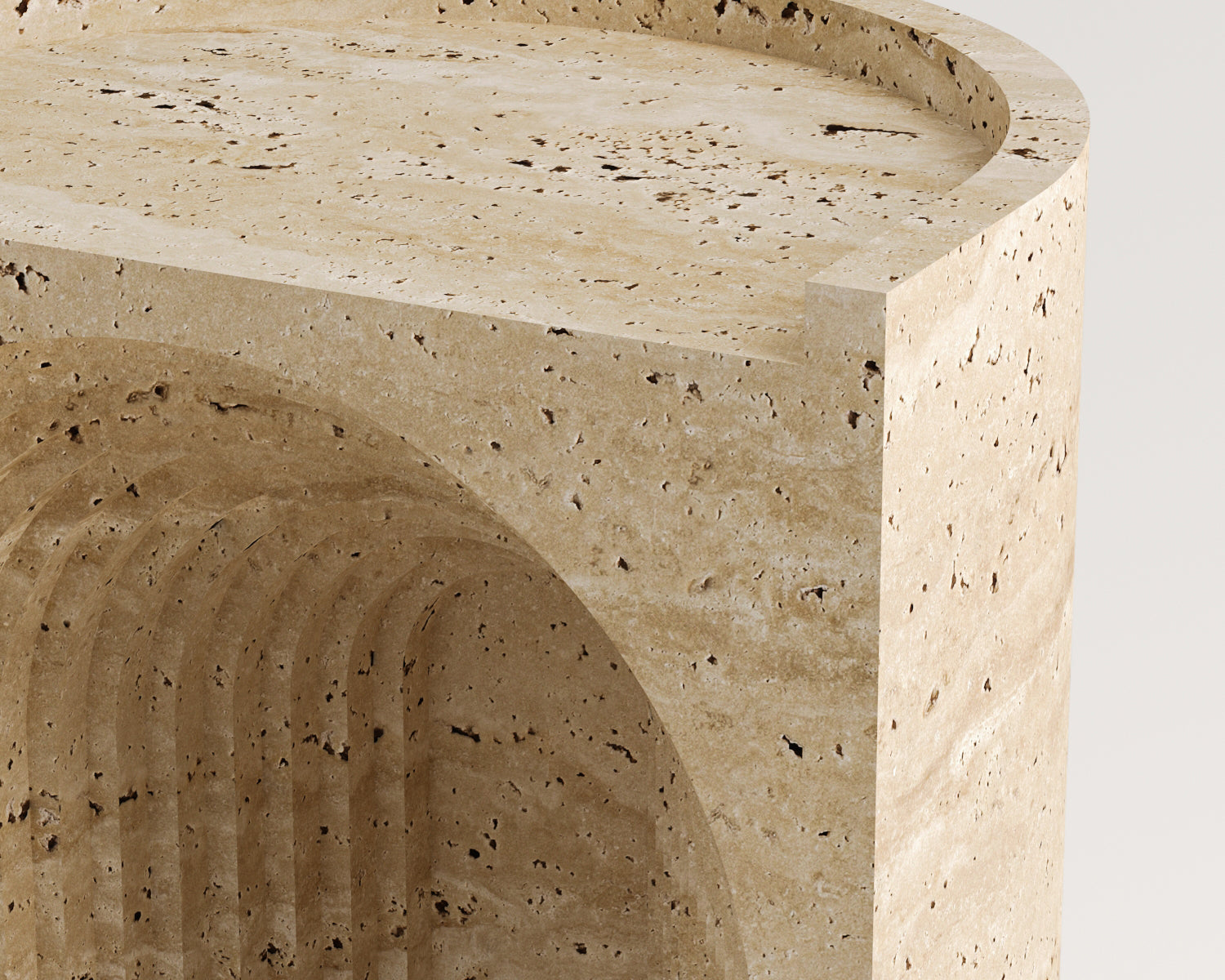 Asya -Traverten Yan Sehpa