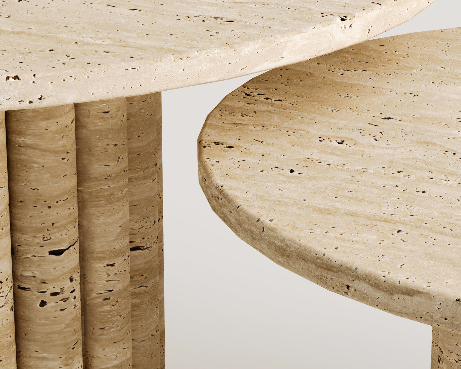 Ivory-Traverten Sehpa