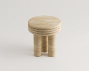 Lunaya-Traverten Yan Sehpa