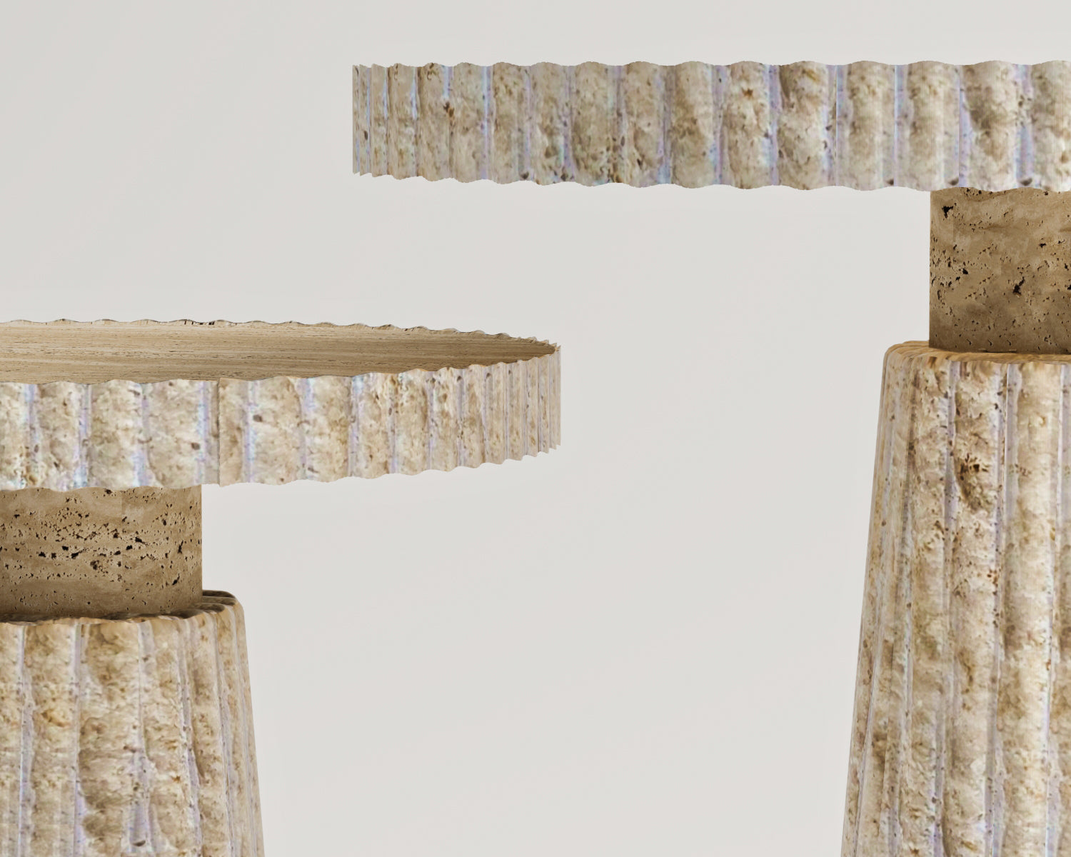 Meiza-Traverten Yan Sehpa