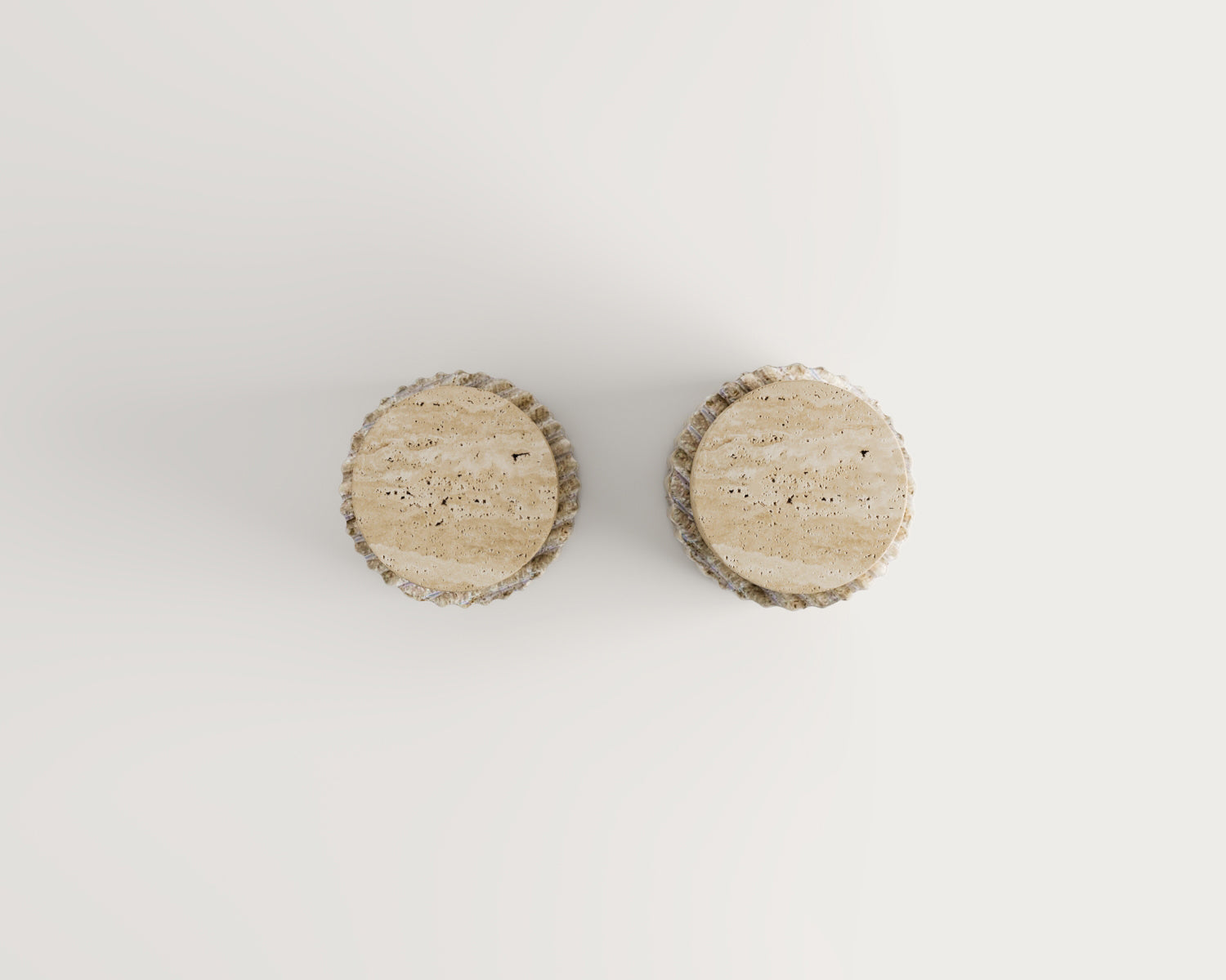 Mila - Traverten Yan sehpa