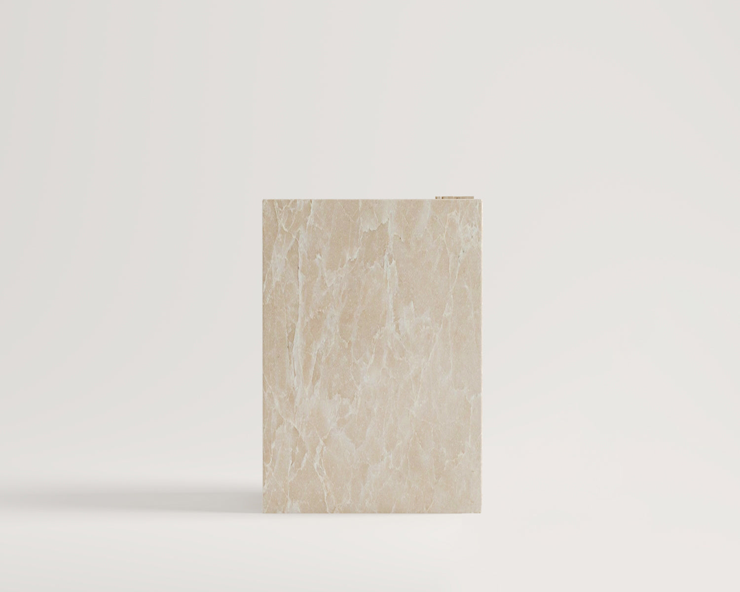 Romeo - Burdur Bej Mermer Küp Yan Sehpa