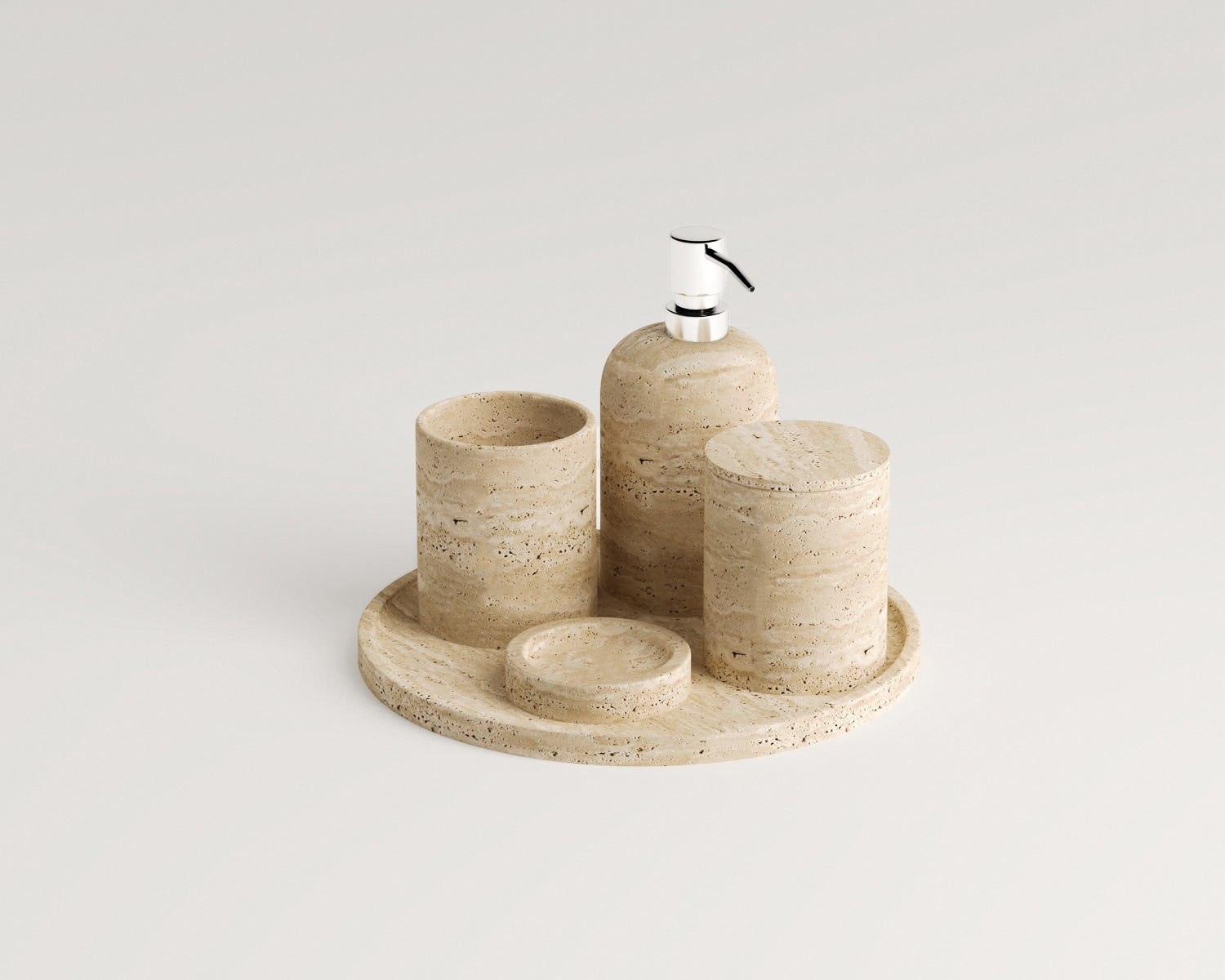 Rubano - Traverten Banyo Seti