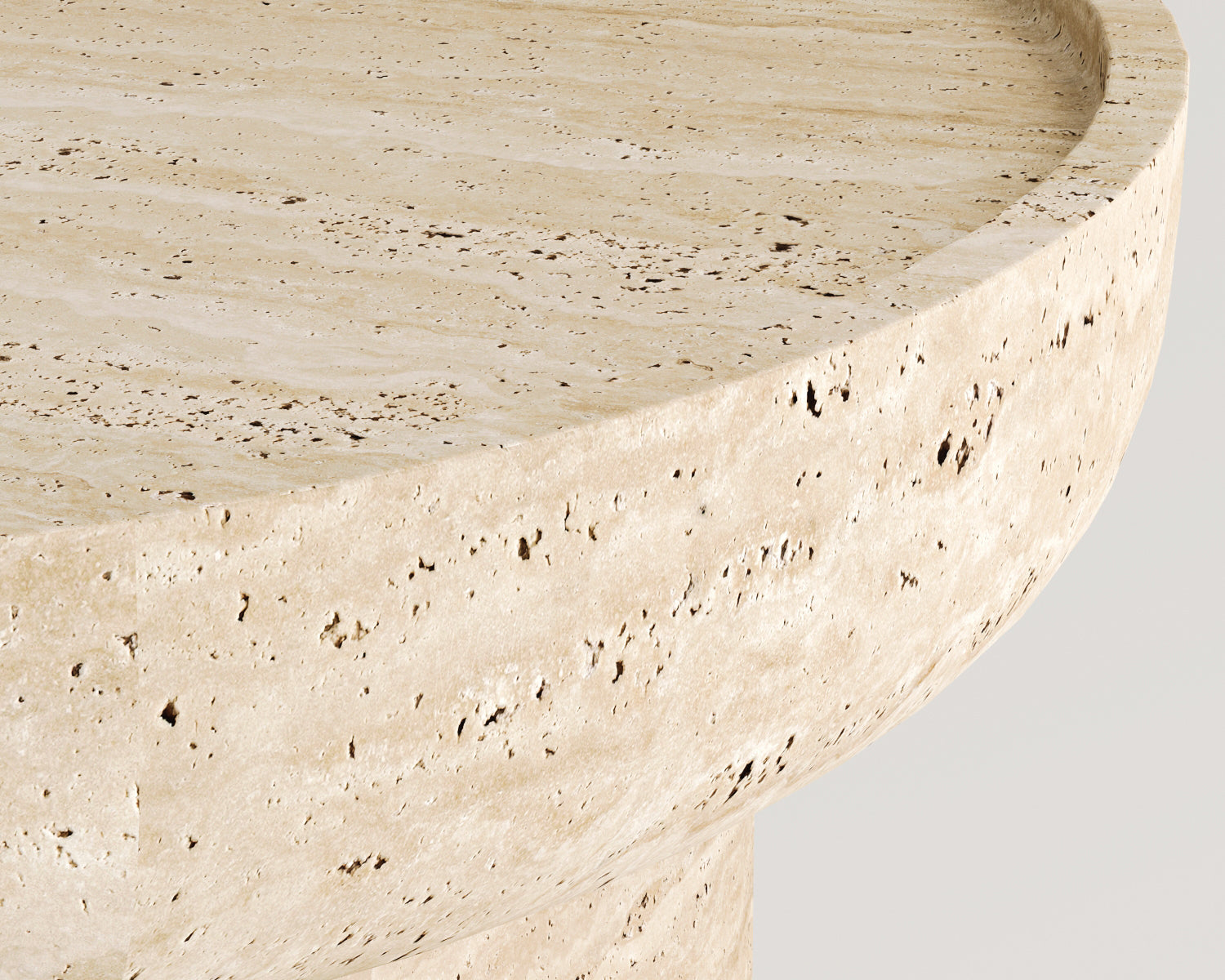 Serapis-Traverten Yan Sehpa