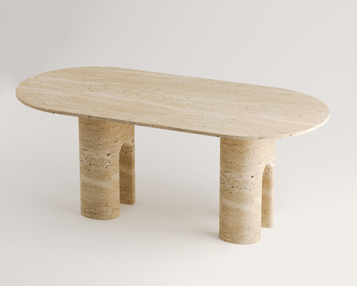 Tulip - Traverten Yemek Masası