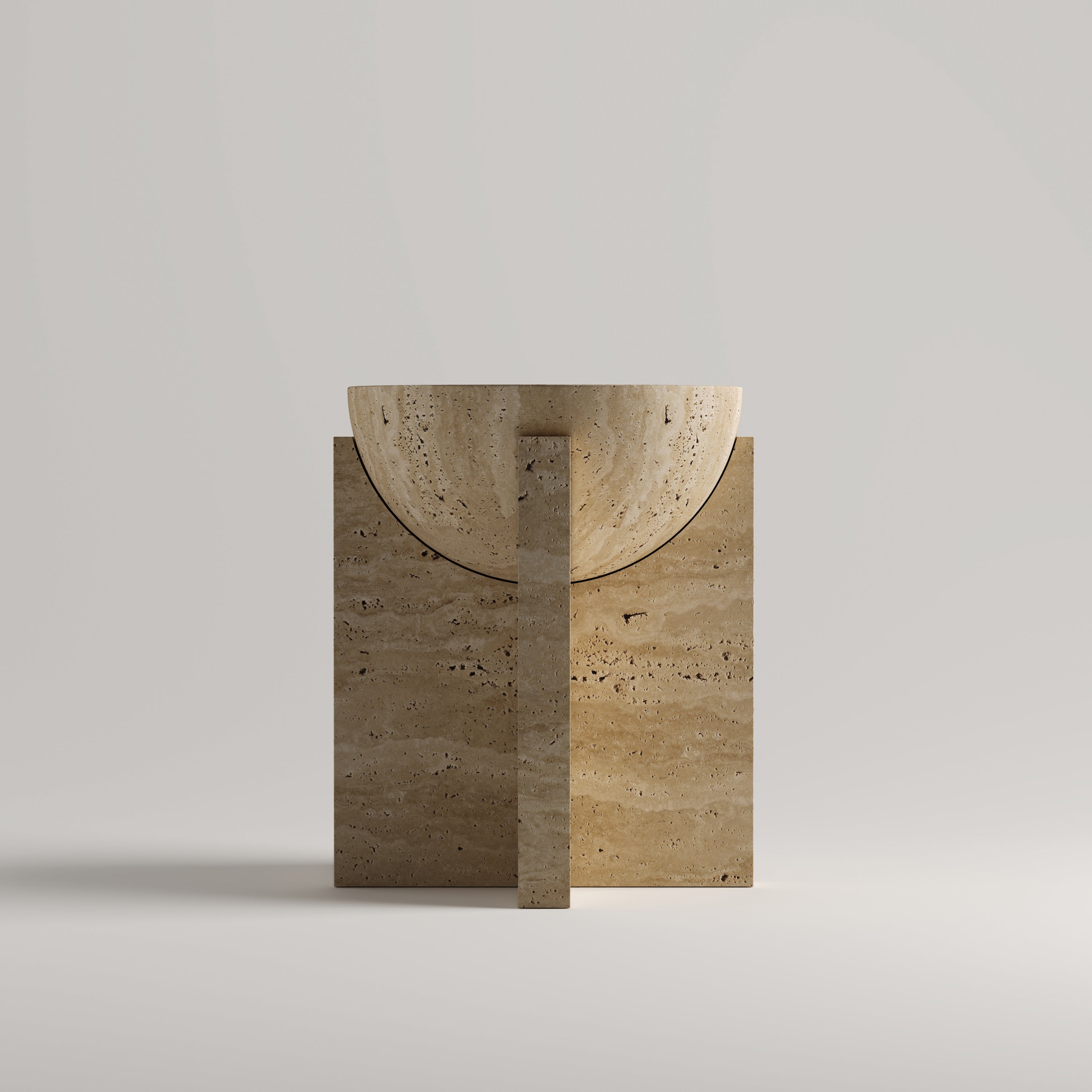 Vina - Traverten Yan Sehpa