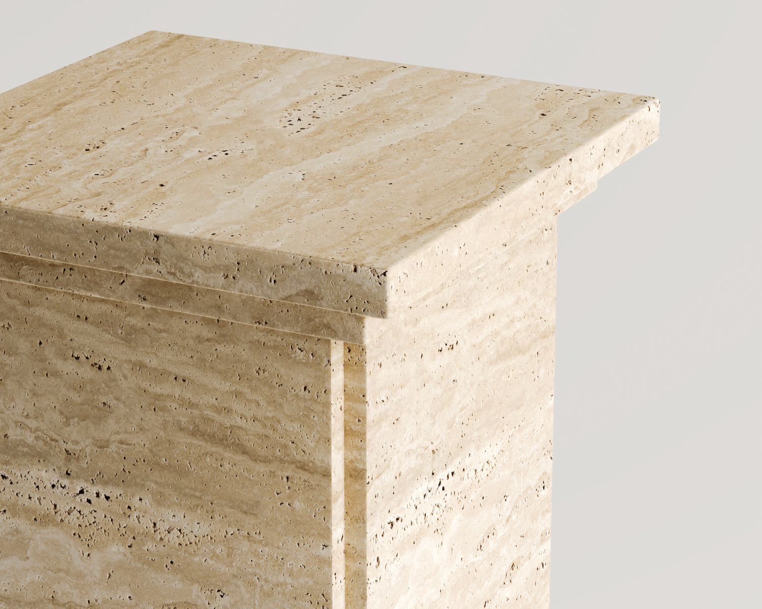 Violet-Traverten Yan Sehpa